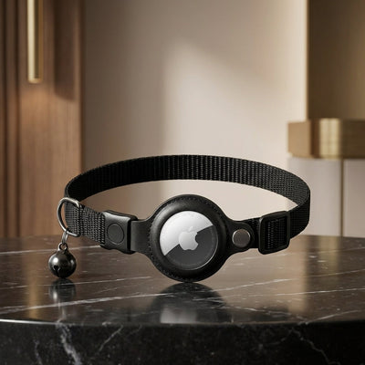 Cat GPS Tracker Collar with Quick Release Closure and Reflective Design for Outdoor Safety-Cat Collars-Levereau-Black-Levereau
