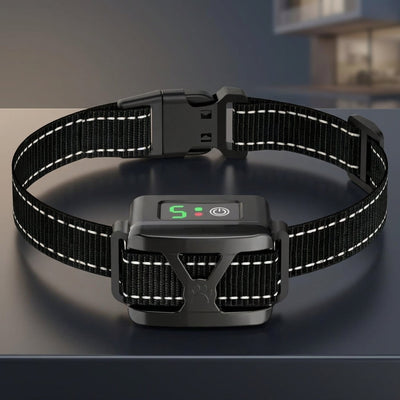 Anti Bark Collar with Rechargeable Battery and Adjustable Sensitivity for All Dog Sizes-Bark Control Collars-Levereau-Black-Levereau