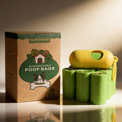 Dog Poop Bags with Biodegradable Material and Leak-Proof Dispenser for All Dog Sizes - 120 Count-Dog Waste Disposal-Levereau-Levereau
