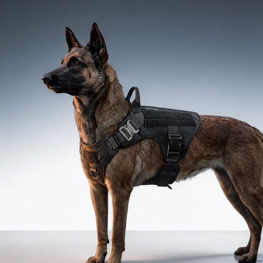 Tactical No Pull Dog Harness with Adjustable Straps for Large Dogs-Dog Harnesses-Levereau-Default-Levereau